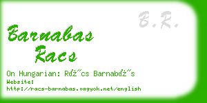 barnabas racs business card